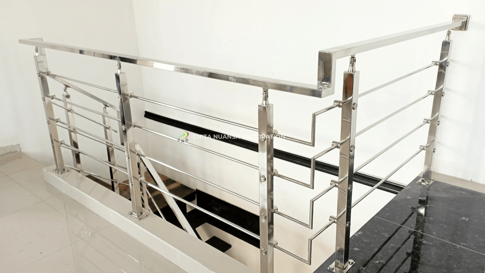Pemasangan Railing Pipa Stainless Jari-jari